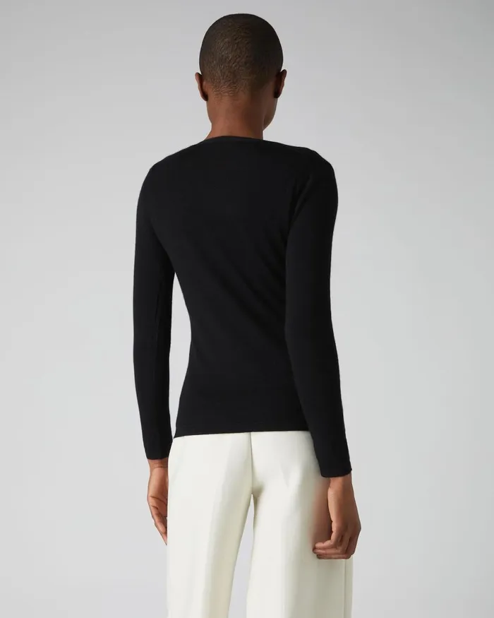 NPeal Cardigans Women Superfine V Neck Cashmere Cardigan In Black