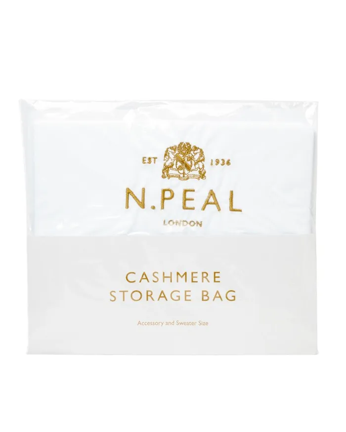 NPeal Cashmere Care WomenMen Small Storage Bag In White