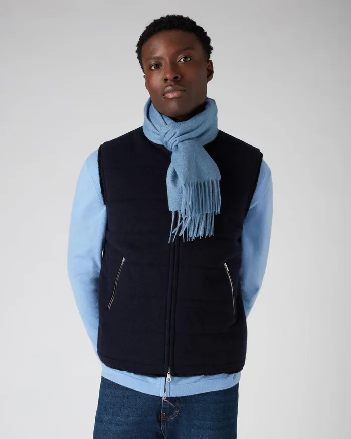 NPeal Cashmere Scarves WomenMen Unisex Woven Cashmere Scarf In Ocean Blue