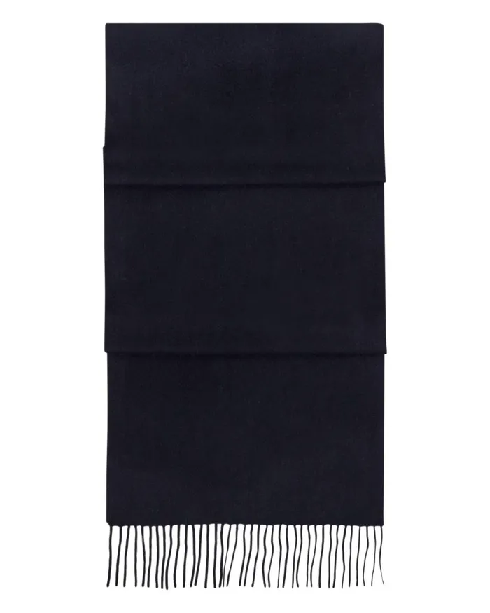 NPeal Cashmere Scarves Women Unisex Large Woven Cashmere Scarf In Navy Blue