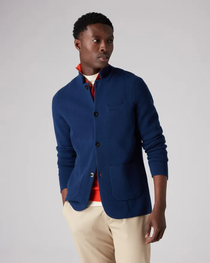 NPeal Coats and Jackets Men Milano Cashmere Jacket In French Blue
