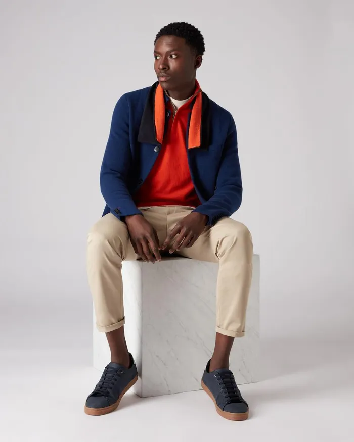 NPeal Coats and Jackets Men Milano Cashmere Jacket In French Blue