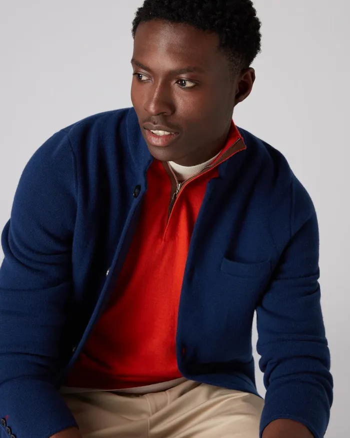 NPeal Coats and Jackets Men Milano Cashmere Jacket In French Blue