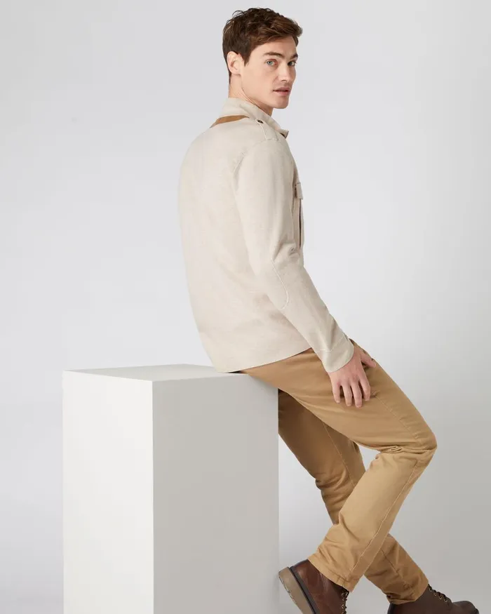 NPeal Coats and Jackets Men Safari Cotton Cashmere Jacket In Sandstone Brown