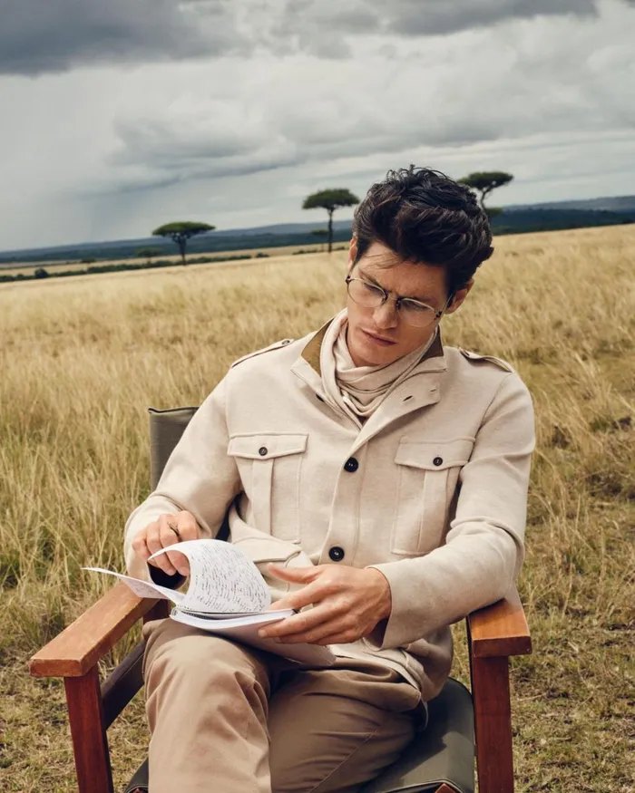 NPeal Coats and Jackets Men Safari Cotton Cashmere Jacket In Sandstone Brown