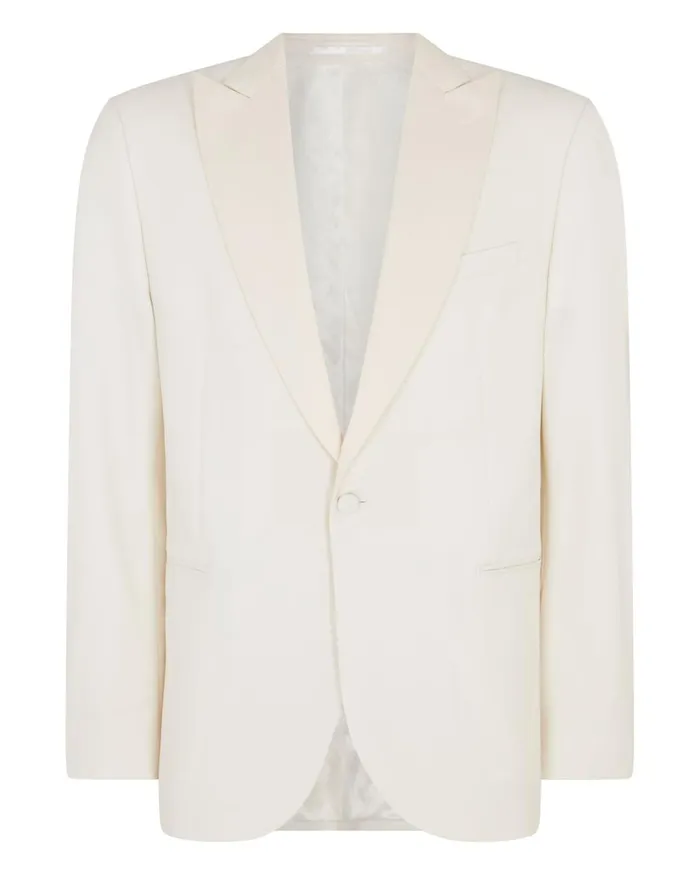 NPeal Coats and Jackets Men Woven Dinner Jacket In White