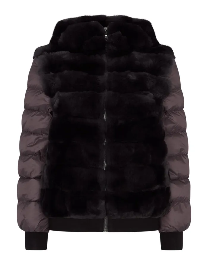 NPeal Coats and Jackets Women Detachable Sleeve Rex Jacket In Grey