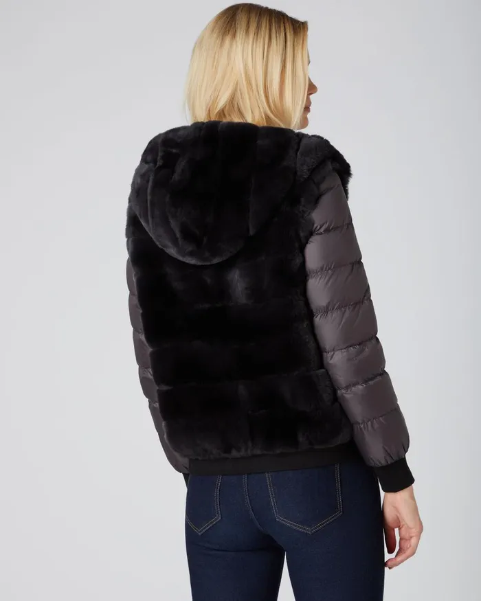 NPeal Coats and Jackets Women Detachable Sleeve Rex Jacket In Grey
