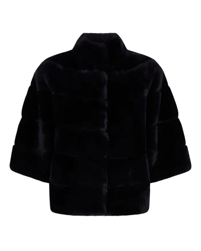 NPeal Coats and Jackets Women Rex Oversize Short Jacket In Navy Blue