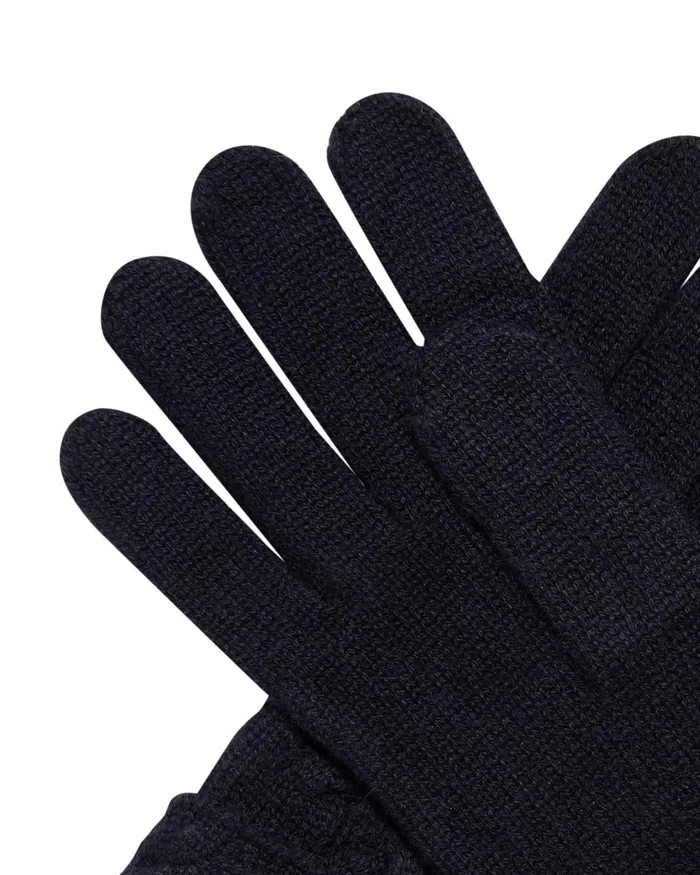 NPeal Gloves Women Cable Cashmere Gloves In Navy Blue