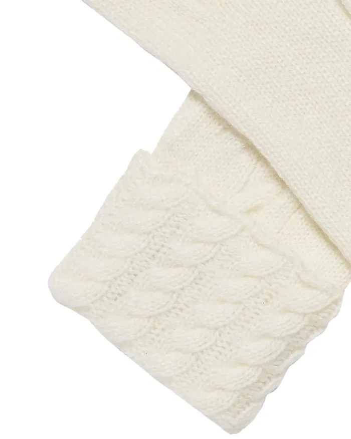 NPeal Gloves Women Cable Cashmere Gloves In New Ivory White