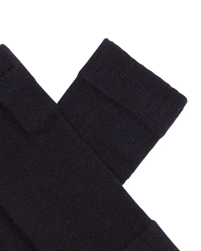 NPeal Gloves WomenMen Unisex Fingerless Cashmere Gloves In Navy Blue