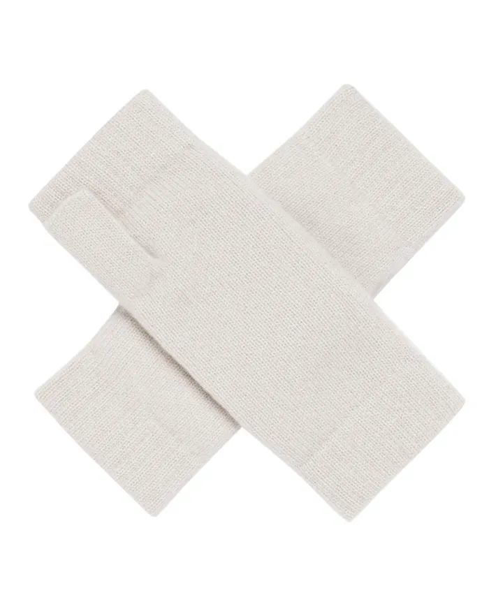 NPeal Gloves WomenMen Unisex Shearling Lined Wristwarmers In Snow Grey