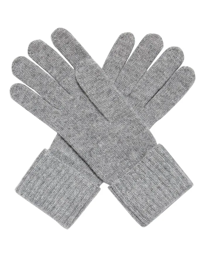 NPeal Gloves Women Ribbed Cashmere Gloves In Flannel Grey