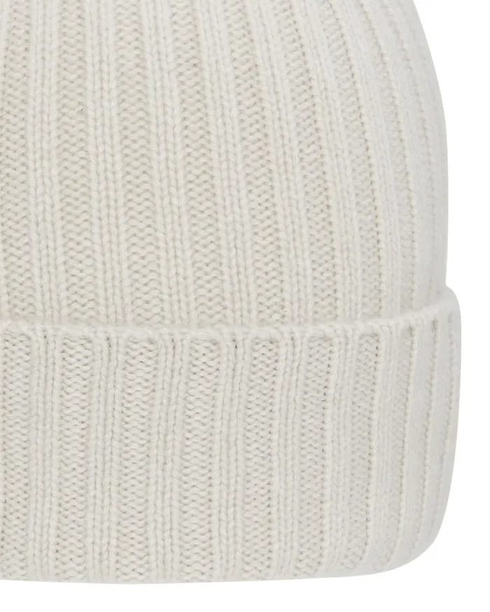 NPeal Hats WomenMen Unisex Chunky Ribbed Cashmere Hat In Snow Grey