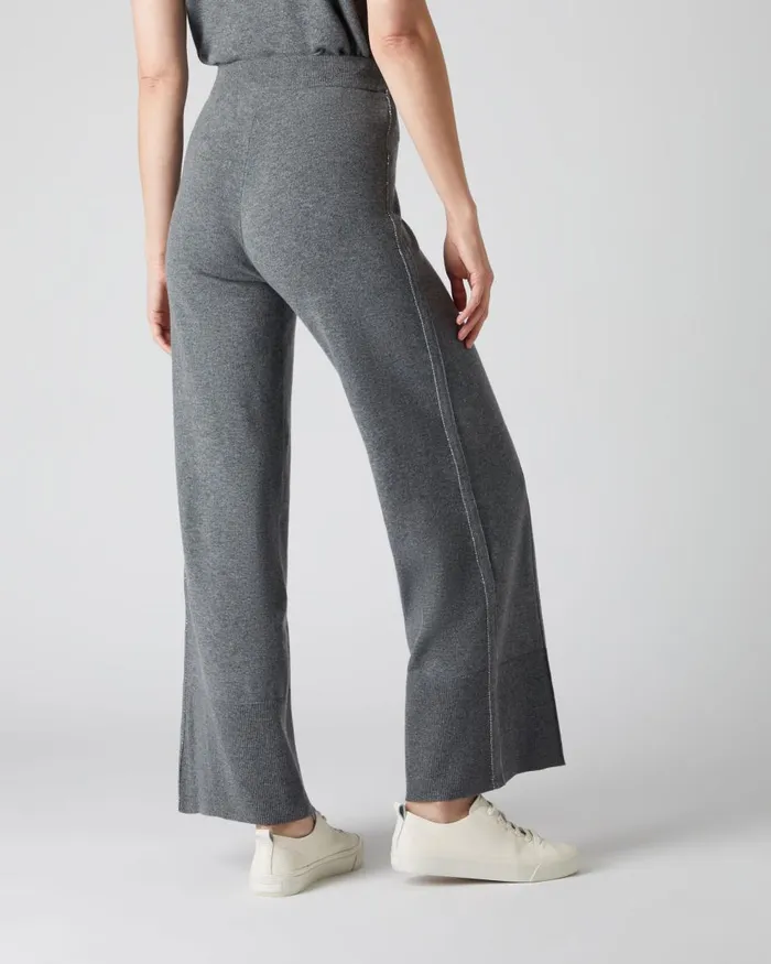 NPeal Leggings and Trousers Women Metal Trim Cashmere Trouser In Elephant Grey