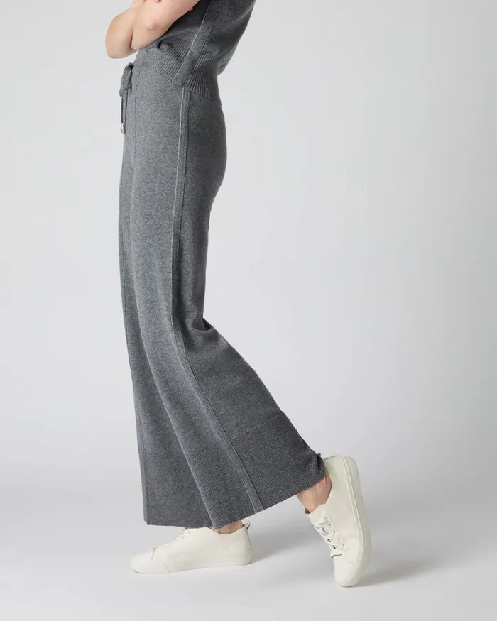 NPeal Leggings and Trousers Women Metal Trim Cashmere Trouser In Elephant Grey