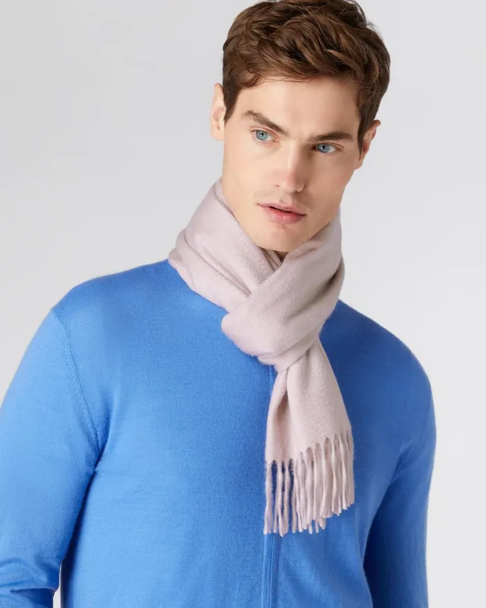 NPeal Scarves MenWomen Unisex Woven Cashmere Scarf In Canvas Pink