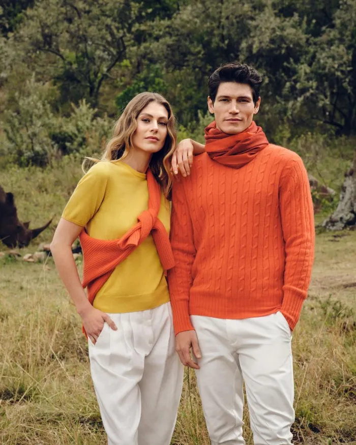 NPeal Tops and TShirts Women Round Neck Cashmere T Shirt In Canary Yellow