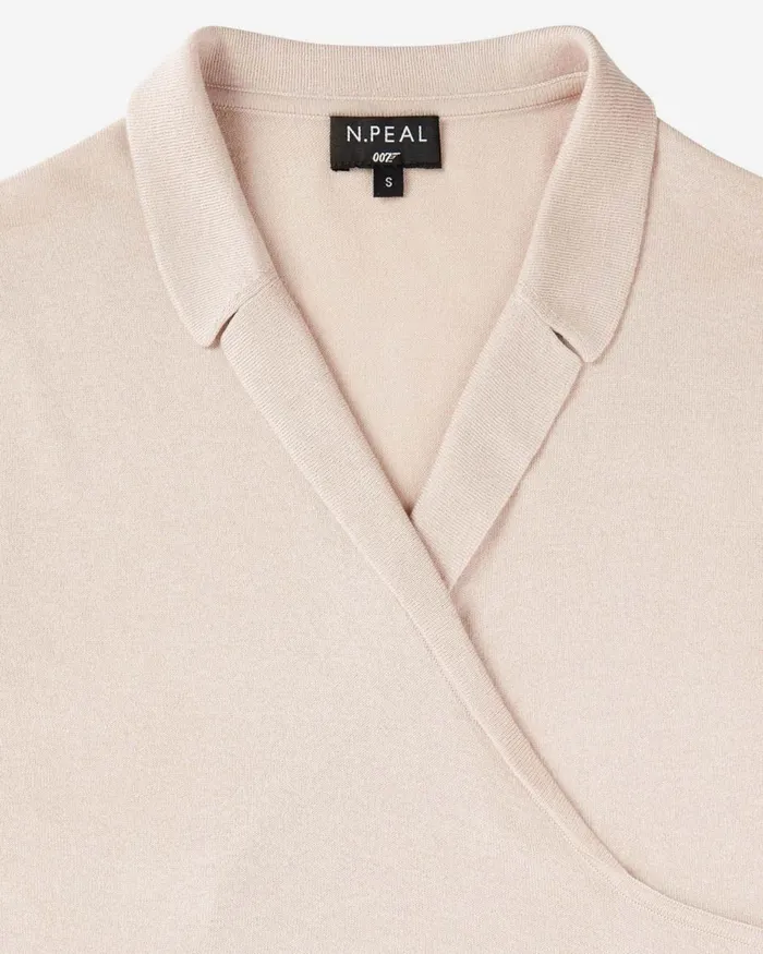 NPeal Tops and TShirts Women Superfine Wrap Top In Oyster Pink