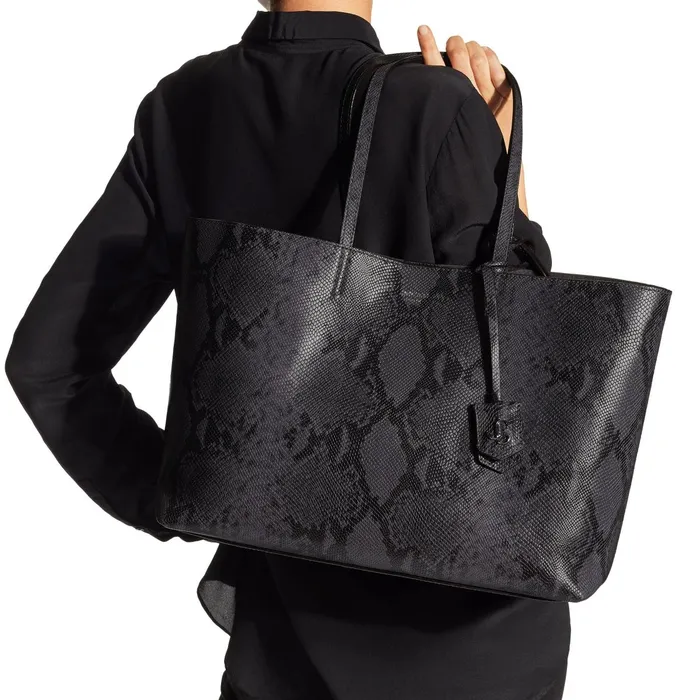 Nine2Five EW Dusk Snake Printed Leather Tote Handbag With Jc Emblem Dusk Women JIMMY CHOO Totes and Hobo Bags