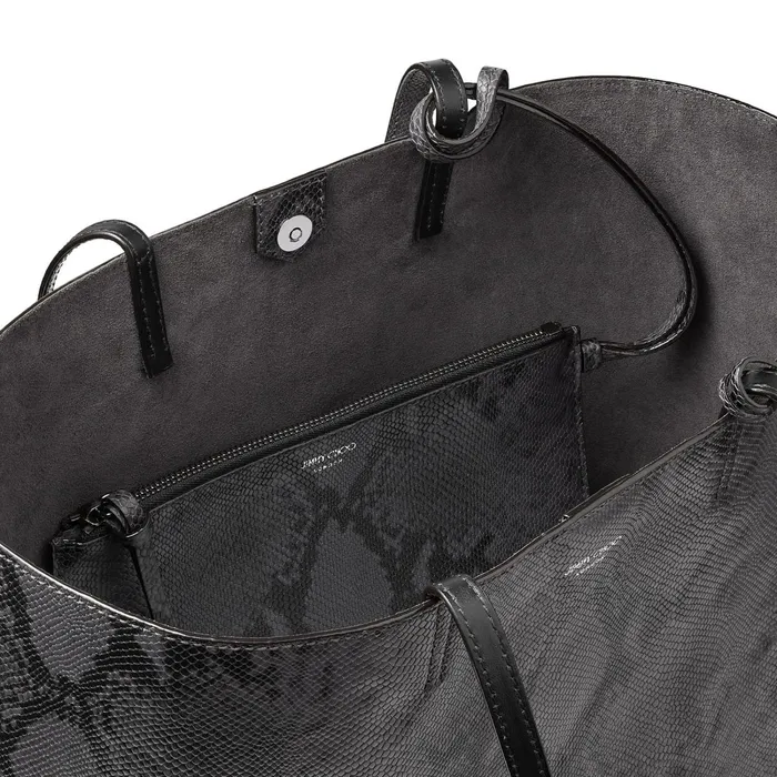 Nine2Five EW Dusk Snake Printed Leather Tote Handbag With Jc Emblem Dusk Women JIMMY CHOO Totes and Hobo Bags