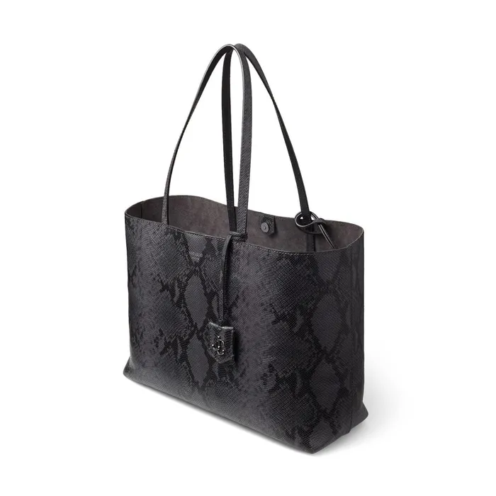 Nine2Five EW Dusk Snake Printed Leather Tote Handbag With Jc Emblem Dusk Women JIMMY CHOO Totes and Hobo Bags