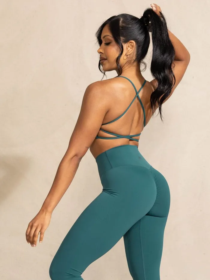 NKD High Waisted Scrunch Leggings 8211 Teal Women Ryderwear Leggings