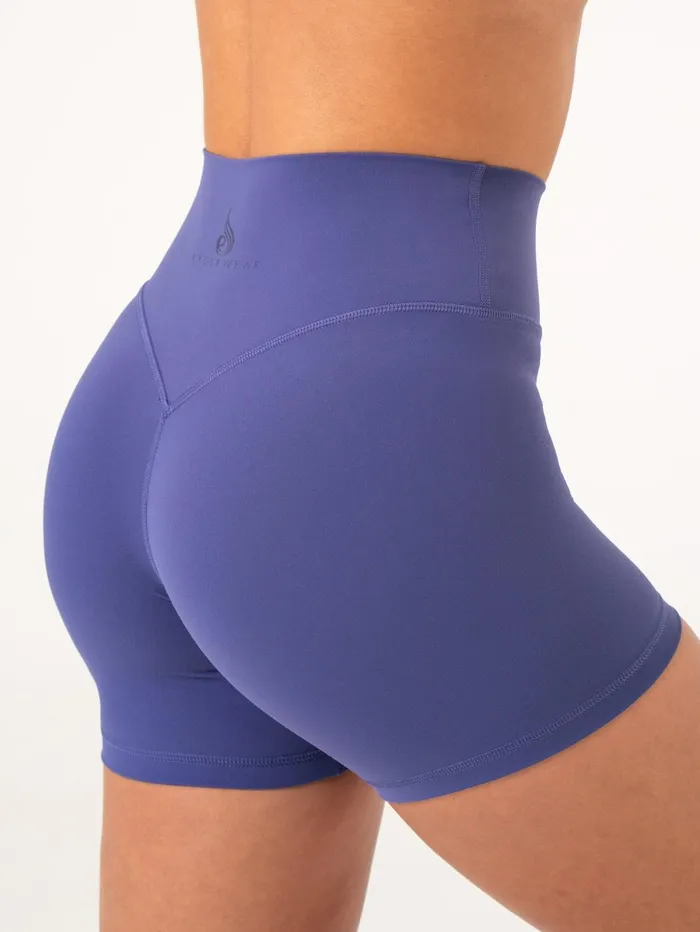 NKD High Waisted Shorts 8211 Indigo Women Ryderwear Gym Shorts