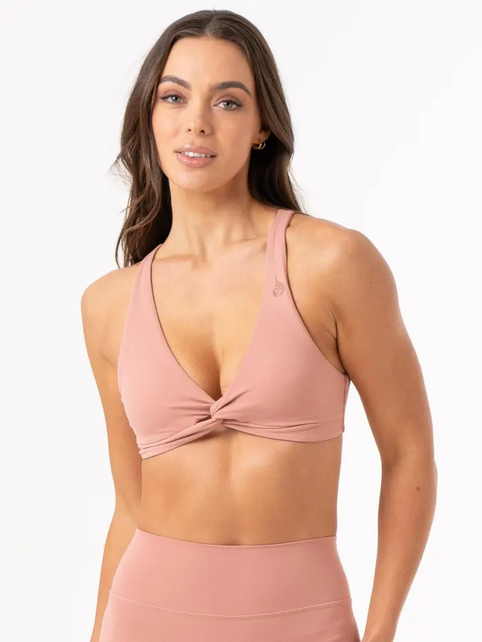 NKD Knot Sports Bra 8211 Dusty Pink Women Ryderwear Sports Bras