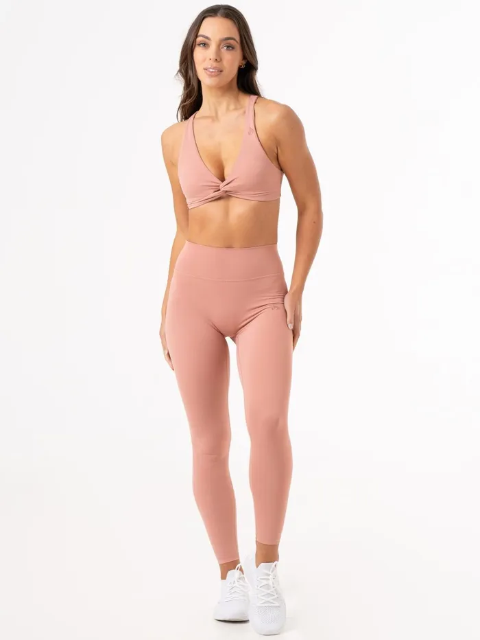 NKD Knot Sports Bra 8211 Dusty Pink Women Ryderwear Sports Bras