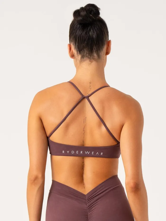 NKD Stonewash Sports Bra 8211 Chocolate Stonewash Women Ryderwear Sports Bras