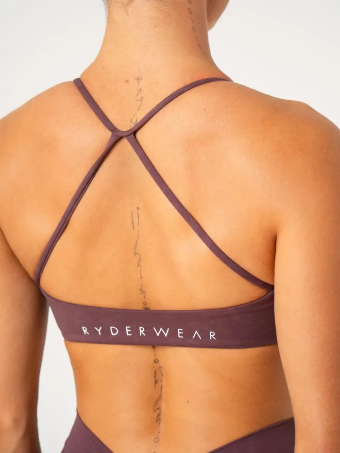 NKD Stonewash Sports Bra 8211 Chocolate Stonewash Women Ryderwear Sports Bras