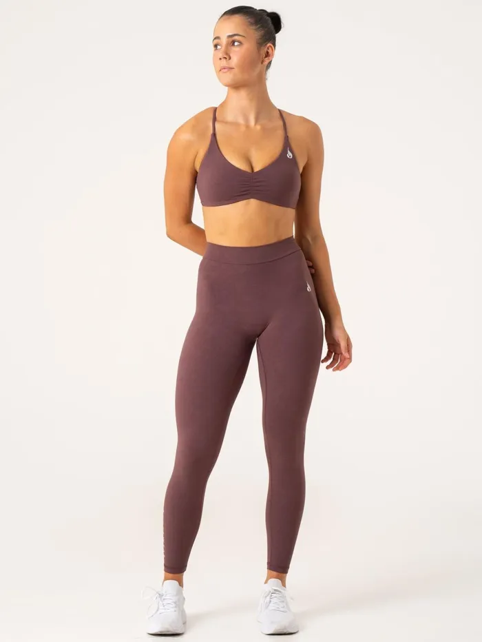 NKD Stonewash Sports Bra 8211 Chocolate Stonewash Women Ryderwear Sports Bras