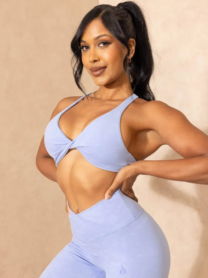 NKD Stonewash Twist Sports Bra 8211 Cornflower Blue Stonewash Women Ryderwear Sports Bras NKD Stonewash Twist Sports Bra 8211 Cornflower Blue Stonewash Women Ryderwear Sports Bras