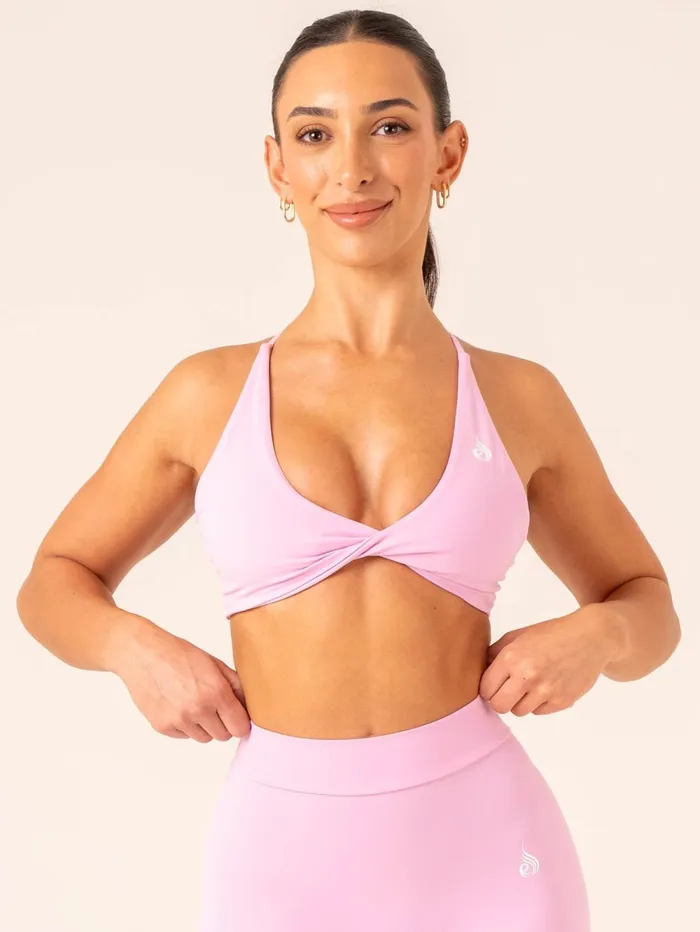 NKD Twist Sports Bra 8211 Candy Pink Women Ryderwear Sports Bras