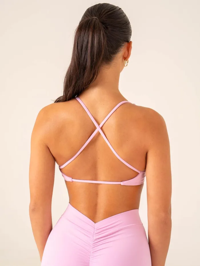 NKD Twist Sports Bra 8211 Candy Pink Women Ryderwear Sports Bras