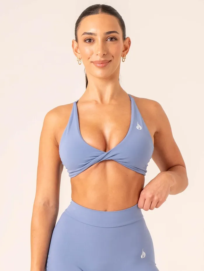 NKD Twist Sports Bra 8211 Stonewash Blue Women Ryderwear Sports Bras