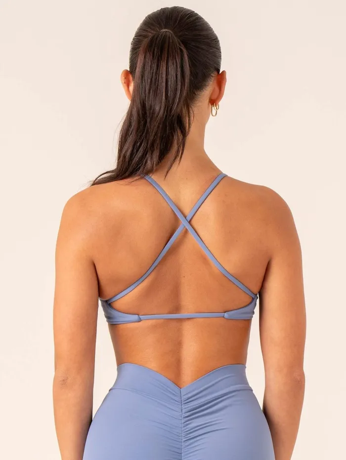 NKD Twist Sports Bra 8211 Stonewash Blue Women Ryderwear Sports Bras