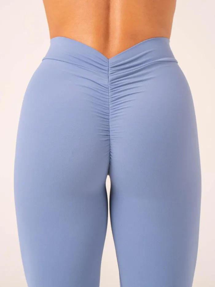 NKD V Scrunch Leggings 8211 Stonewash Blue Women Ryderwear Leggings