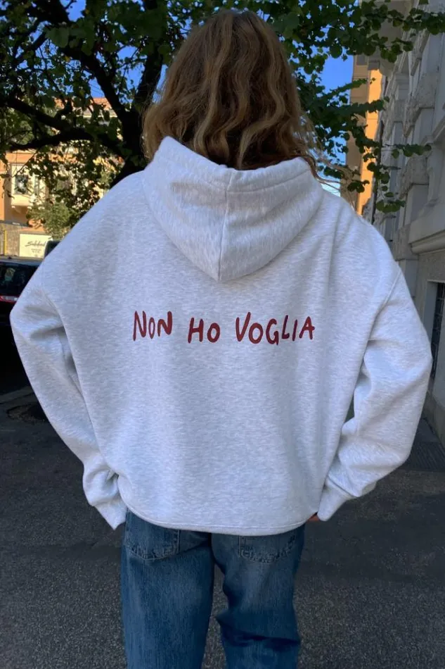 Non Ho Voglia Hoodie Women Subdued Hoodies and Sweats