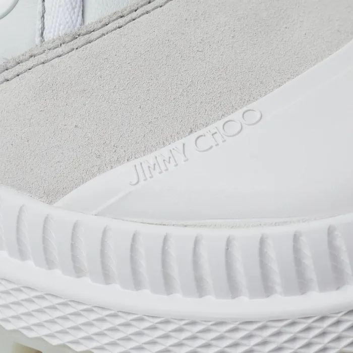 NordF White Nappa Leather And Crosta Suede High Top Trainers X Whitewhite Women JIMMY CHOO Sneakers