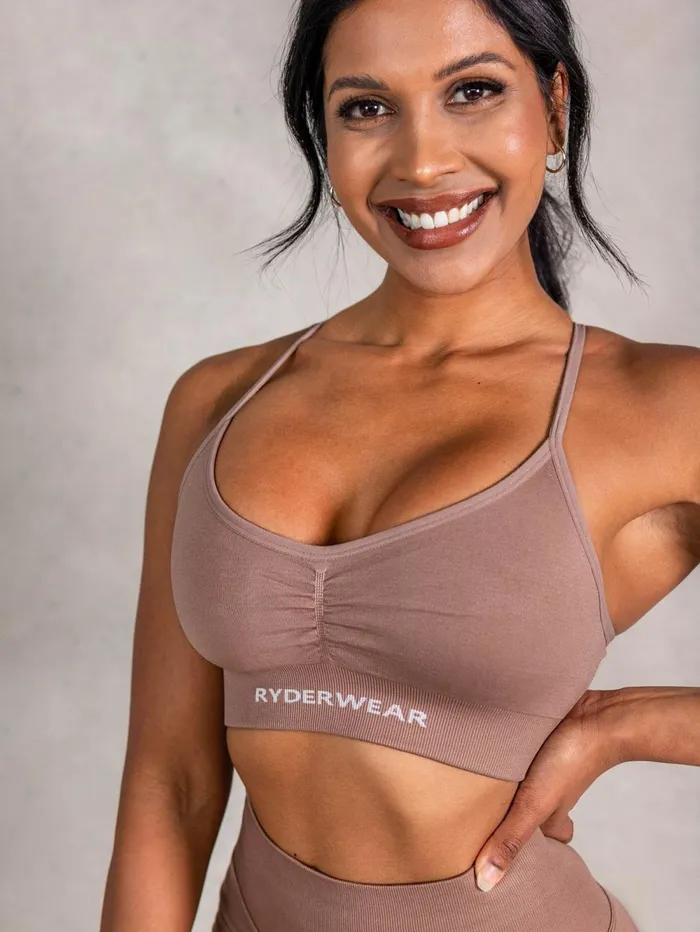 NRG Seamless Sports Bra 8211 Almond Women Ryderwear Sports Bras