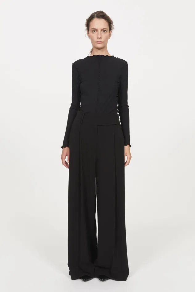 Obi Wide Pants Black Women Rodebjer Trousers
