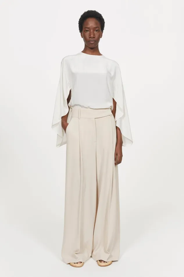 Obi Wide Pants Oyster Women Rodebjer Trousers