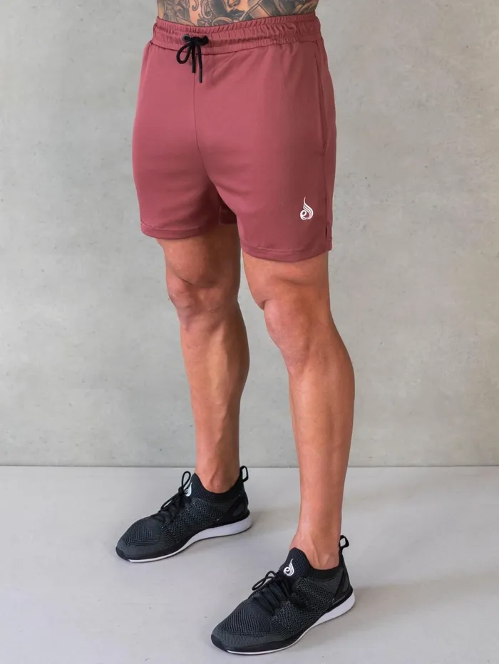 Octane Mesh Shorts 8211 Red Oxide Men Ryderwear Gym Shorts