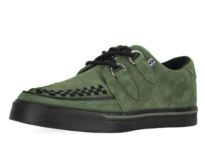 Olive Green Suede Creeper Sneaker Men TUK Shoes Sneakers