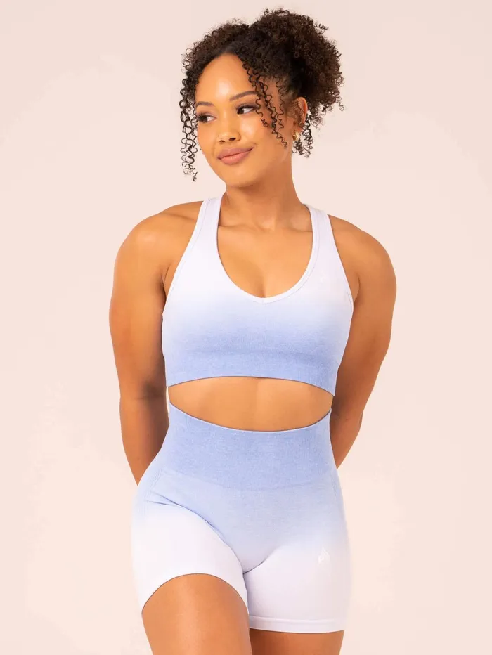 Ombre Seamless Sports Bra 8211 Cornflower Blue Ombre Women Ryderwear Sports Bras Ombre Seamless Sports Bra 8211 Cornflower Blue Ombre Women Ryderwear Sports Bras