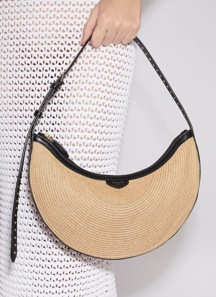 ONE PIECE DEMI LUNE BAG IN PAPER STRAW Women Alaa Mini Bags