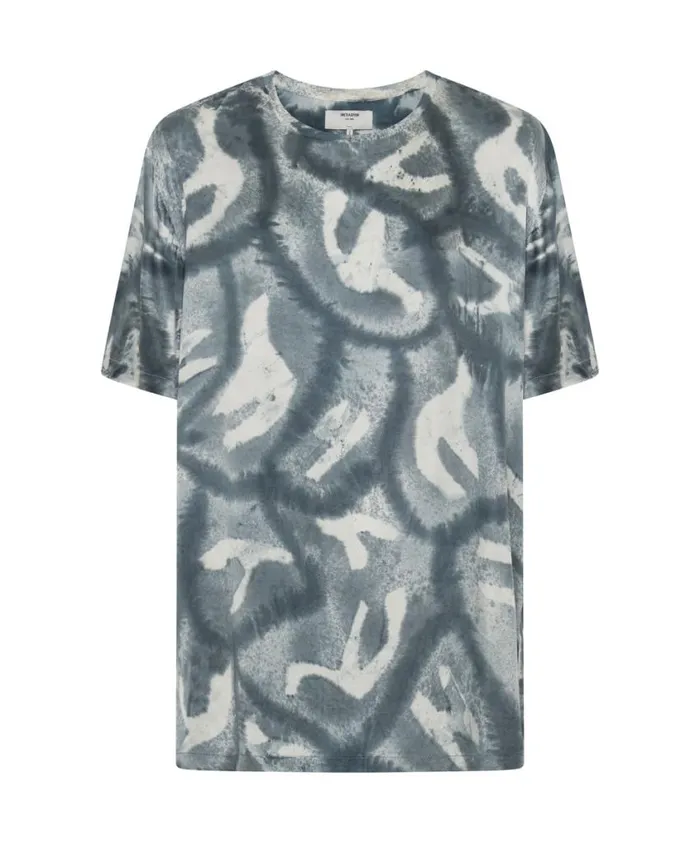 One Teaspoon Basic Tees Women Reflection Hand Printed Satin Tee